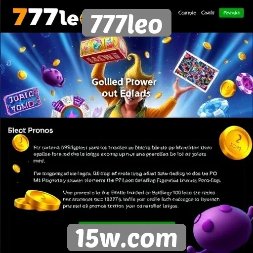 Promos e bônus disponíveis no site de jogos 777leo
